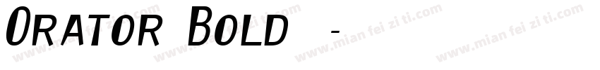 Orator Bold字体字体转换